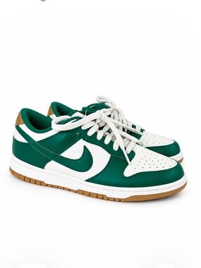 Nike Dunk Low Malachite Metallic Gold Gum Sole Sneakers Women’s 8 FB7173-131 EUC